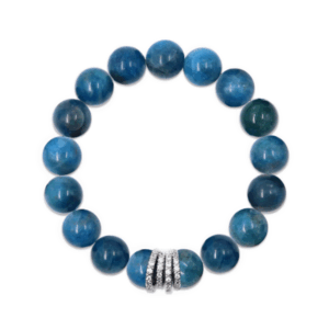Ocean Clarity Bracelet — blue apatite crystal bracelet