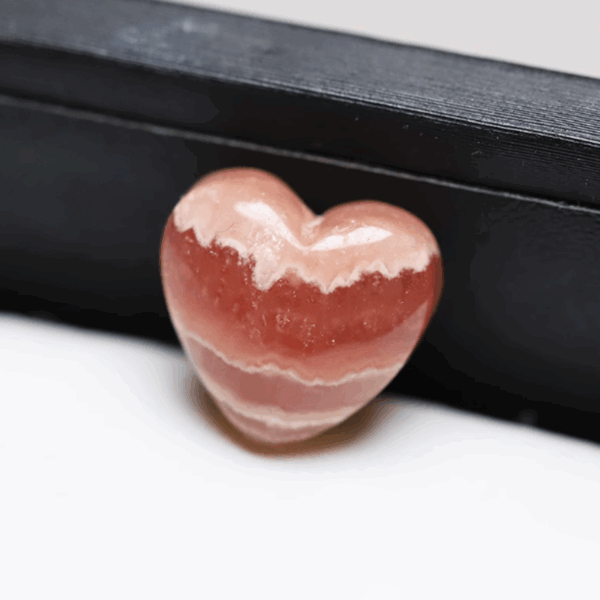 Soul Embrace Pendant — rhodochrosite heart pendant