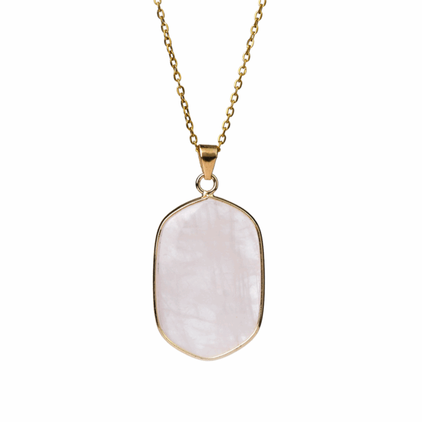 Whisper of Light Necklace — rose quartz pendant necklace