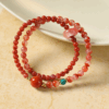 Sun Ember Wrap — red agate double wrap bracelet