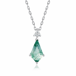 Whispers of Earth Pendant — moss agate pendant