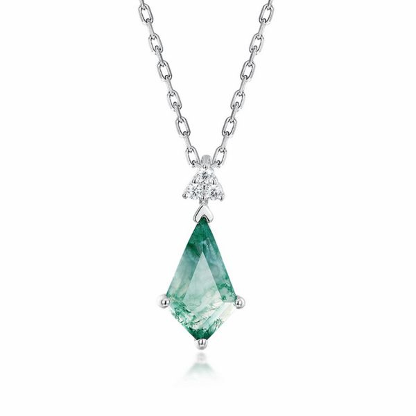 Whispers of Earth Pendant — moss agate pendant