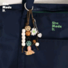 Earthflow Harmony — Boho Keychain Accessory with Natural Stone & Wood Beads