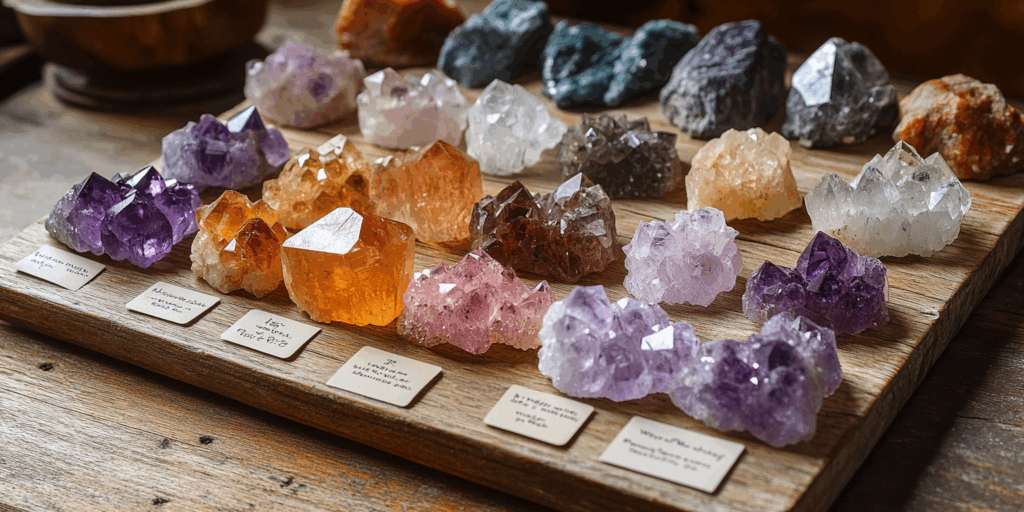 Beginner’s Guide to Crystal Origin and Quality: Unlock Their True Power 2 nimmble0570 A 21 image with raw and polished crystals such as a 1bc19dbe 1dfd 4e7d 8438 5195263f3b79