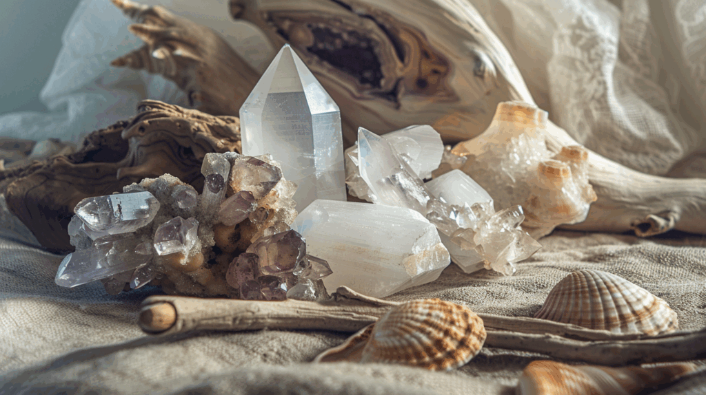 The Best Crystals for Staying Cool During Scorching Days 3 sintkeinkka A soft arrangement of sea found crystals clear qua fe4ffa6e 9faf 4372 ab37 8e2f1f6536fa 1