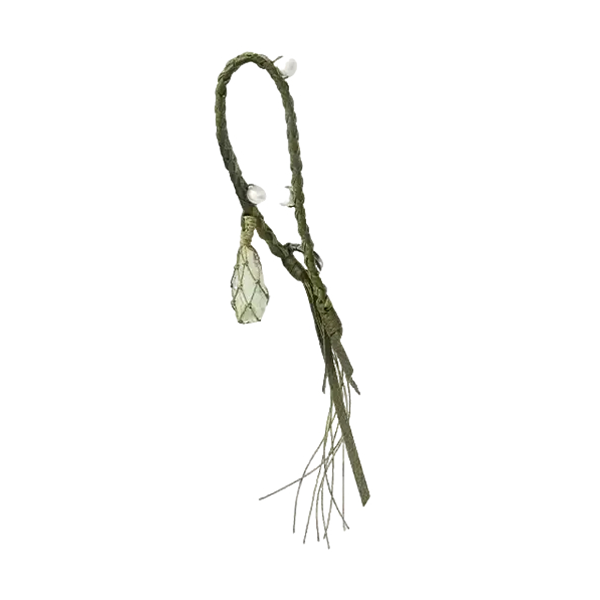 Woven Healing Heart Charm Bag Charm — Artisan Gemstone