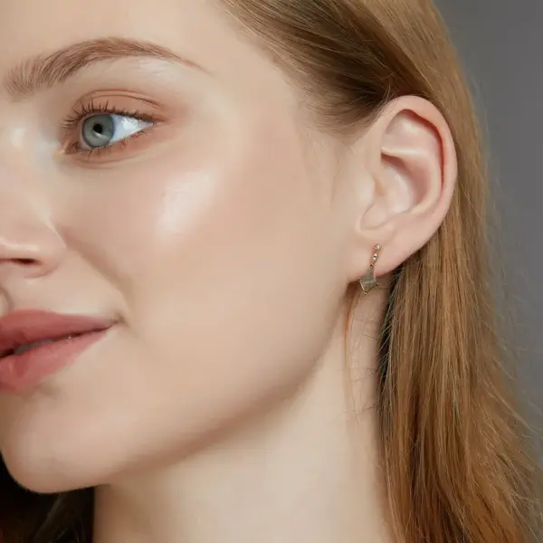 Verdant Whisper Studs — Moss Agate Earrings