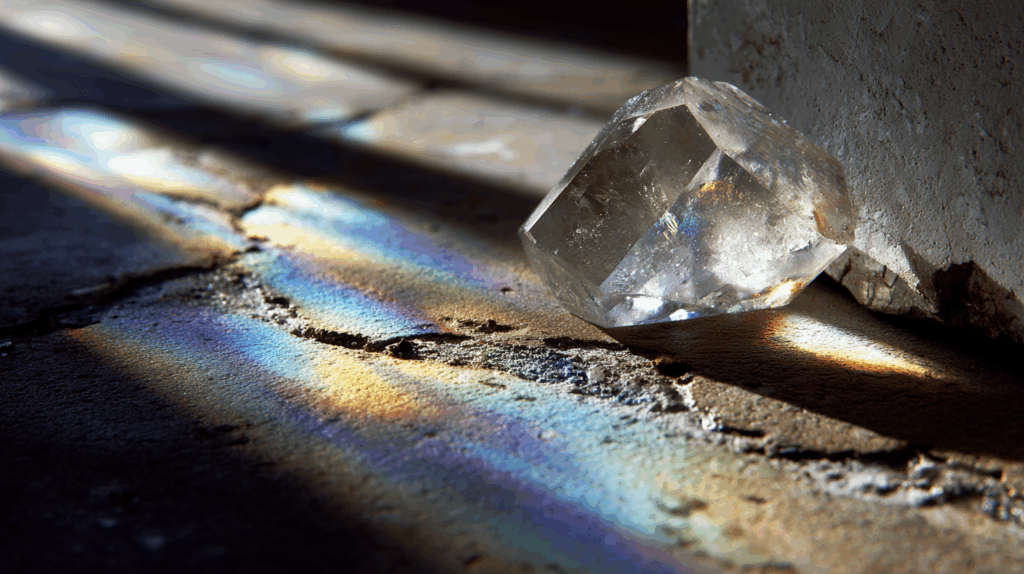 How to Meditate with Moonstone for Inner Wisdom This June 2 gijjers0120 Close up of sunlight streaming through a prism onto 9faad921 613b 4a06 8be3 95e39952c6a8