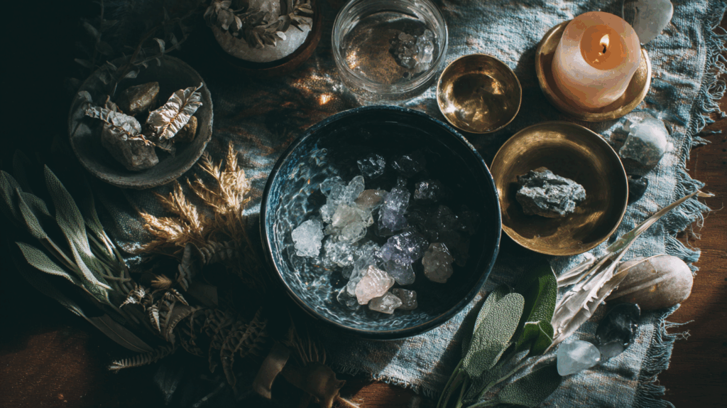 7 Ocean Crystals for Summer Energy, Healing & Mermaid Magic 4 sintkeinkka flat lay of ocean crystals being gently rinsed unde 000b0ed7 8980 4cbd 95a2 11d9781a000c